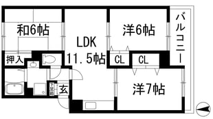 北仁川シティハイツの物件間取画像